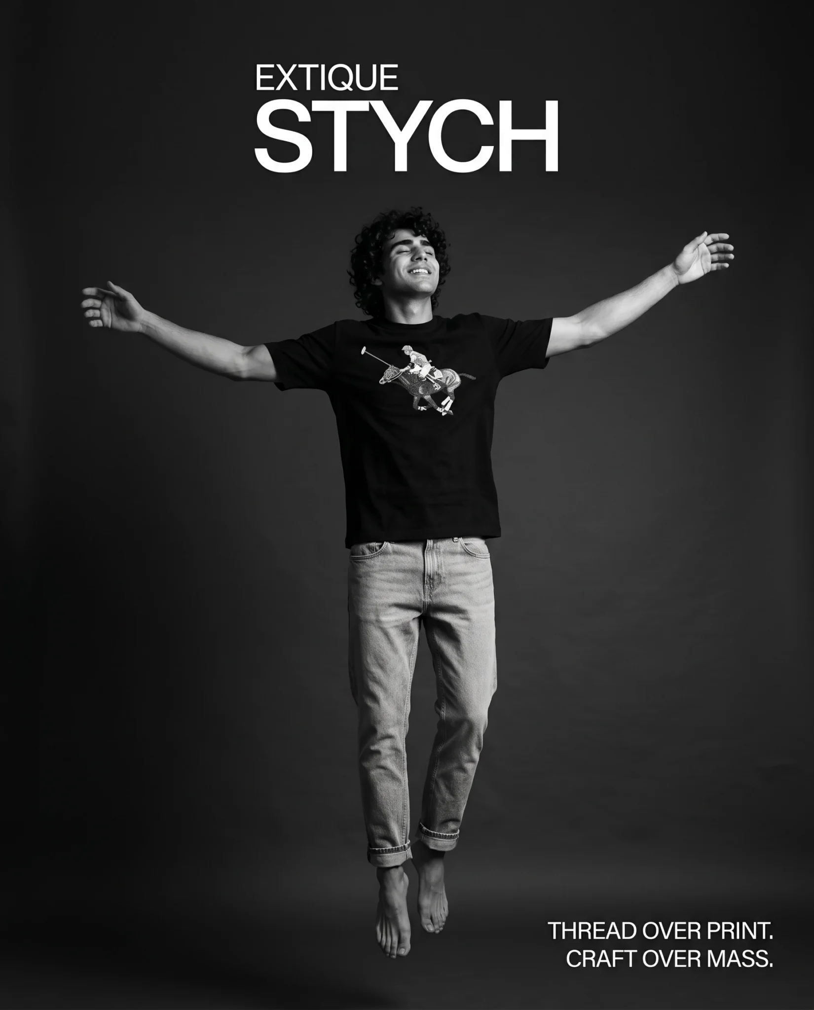 extique embroidery tshirts mobile